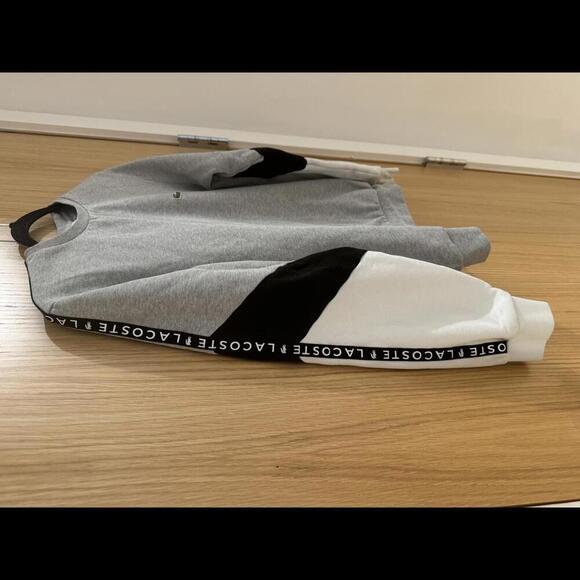 Men’s Crew Neck Lettered Colorblock Sleeved Fleece Sweatshirt Size Small - Picture 6 of 9